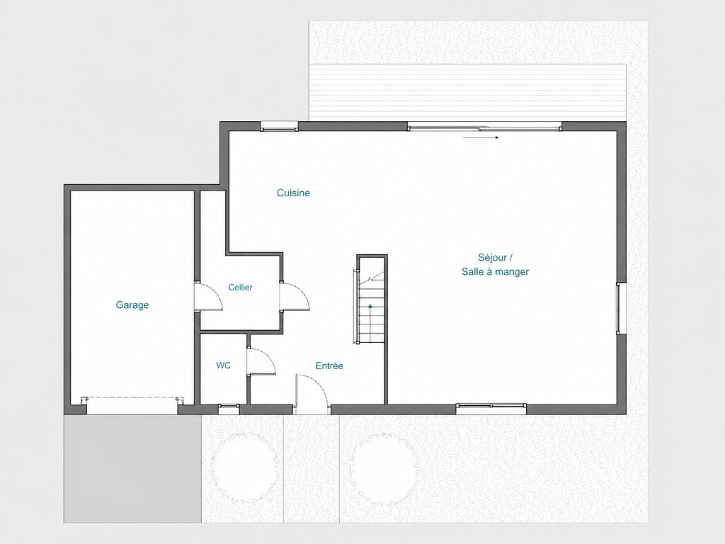 Plan 2D du rez-de-chaussée